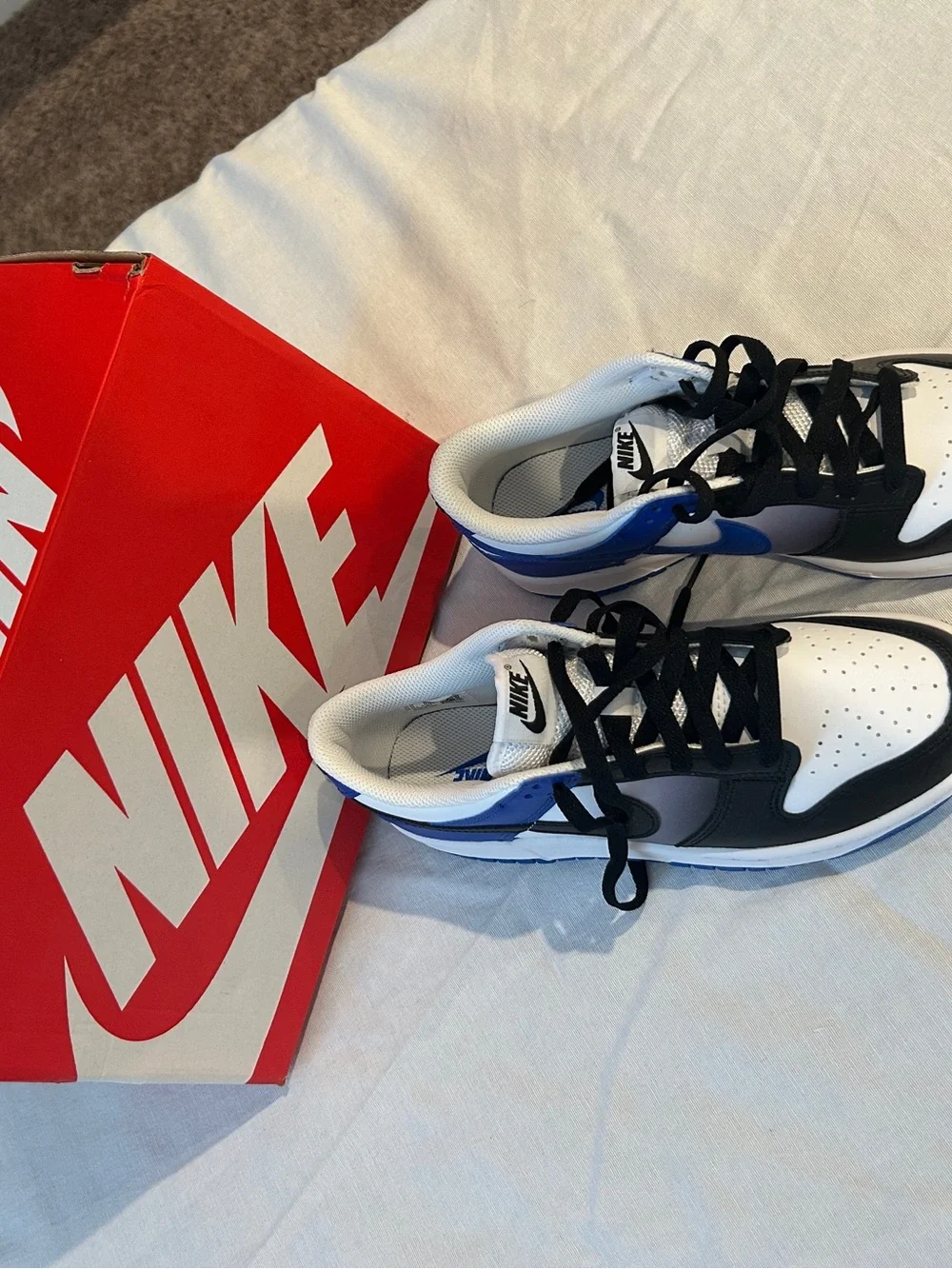 Nike Men's Low-Top Sneakers - White, Black & Blue
